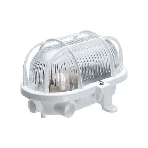 NOVA Bulleye buitenlamp 17 cm E27 glas IP54 wit