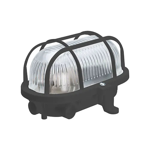 NOVA Bulleye buitenlamp 17 cm E27 glas IP54 zwart