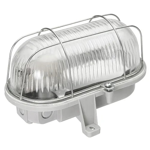 NOVA Bulleye buitenlamp 20 cm E27 glas met stalen korf IP44 grijs