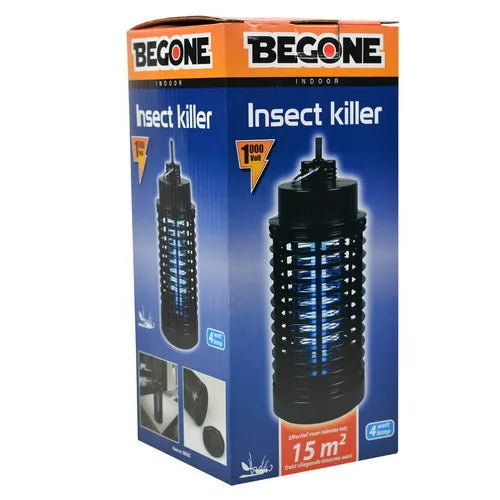 BeGone vliegenlamp met 4W uv-lamp voor effectief vliegenbestrijding, geschikt voor ruimtes tot 15 m².