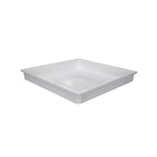 Universal washing machine leak tray by Nedco, showing a black plastic drip tray designed to catch leaks and protect laundry areas.