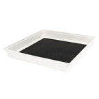 Nedco universeel wasmachine lekbak with drainage tray, designed to protect floors from leaks and water damage in laundry rooms.
