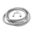 Nedco wasmachine afvoerslang with bend, 1.5 meters long, flexible plastic drain pipe for washing machine drainage.
