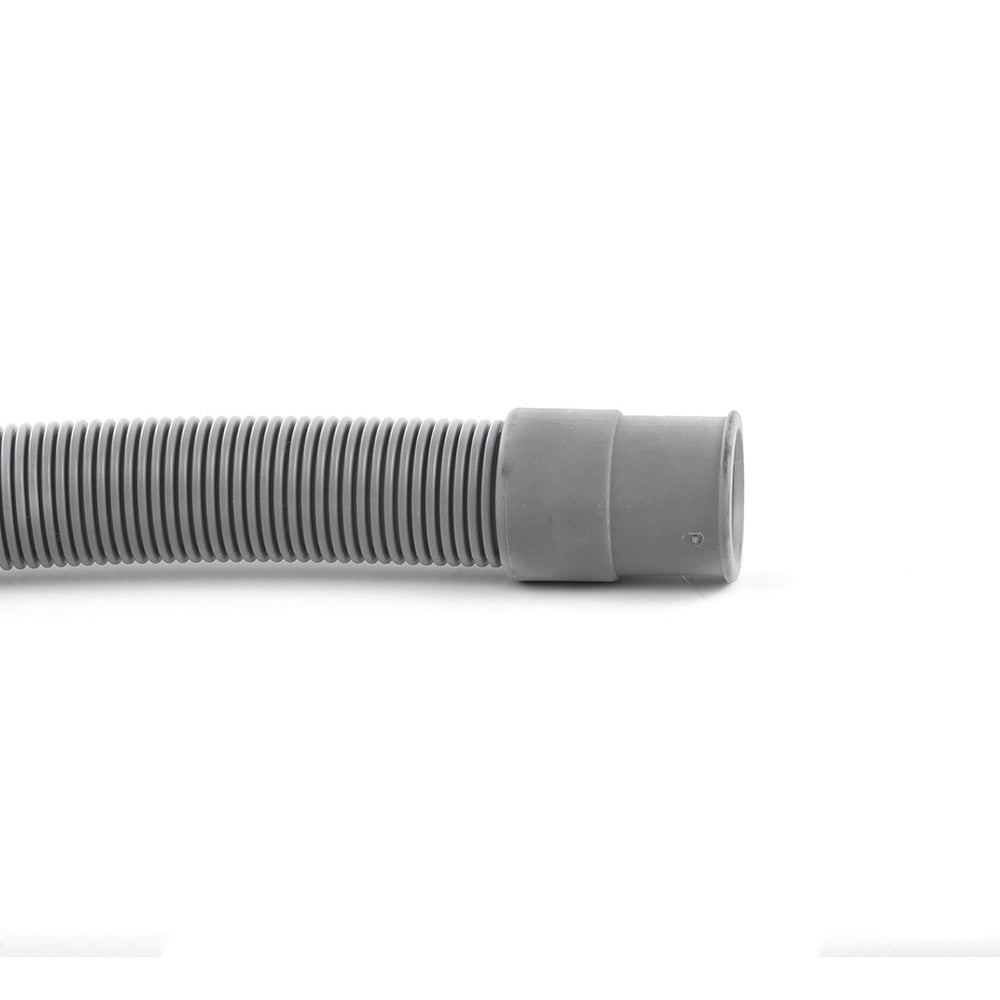 Nedco wasmachine afvoerslang met bocht, 1,5 meter, flexible drain hose for washing machine drainage system.