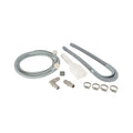 Nedco aan- en afvoer verlengset for wasmachine and dishwasher, flexible hoses for easy water connection extension.