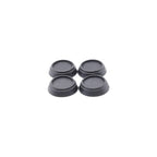 Set of four black Nedco washing machine vibration dampers, universal size, designed to reduce noise and movement.