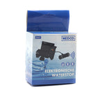 Nedco elektronische waterstop voor wasmachine, zichtbaar in de afbeelding, met bedieningsknoppen en waterbeveiligingssensoren.