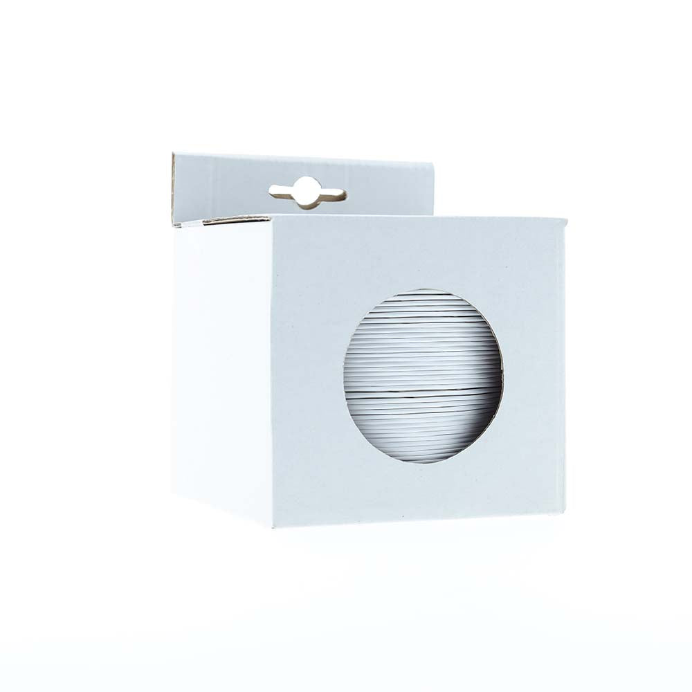 White Nedco dryer vent hose, 1.5 meters long with 102mm diameter, flexible plastic duct for efficient air exhaust.