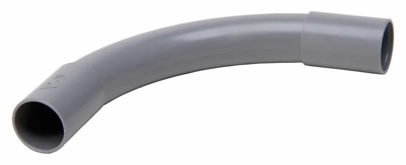 Kopp slagvaste PVC bocht grijs 3/4 inch 19mm 3 stuks