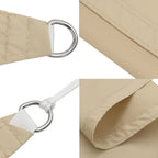 Schaduwdoek vierkant beige waterdicht oxford stof detail 6