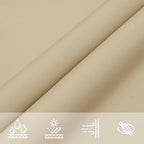 Schaduwdoek vierkant beige waterdicht oxford stof detail 7