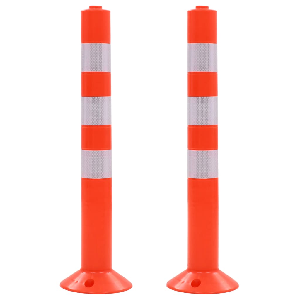 Verkeerspalen 75 cm kunststof - 2 stuks