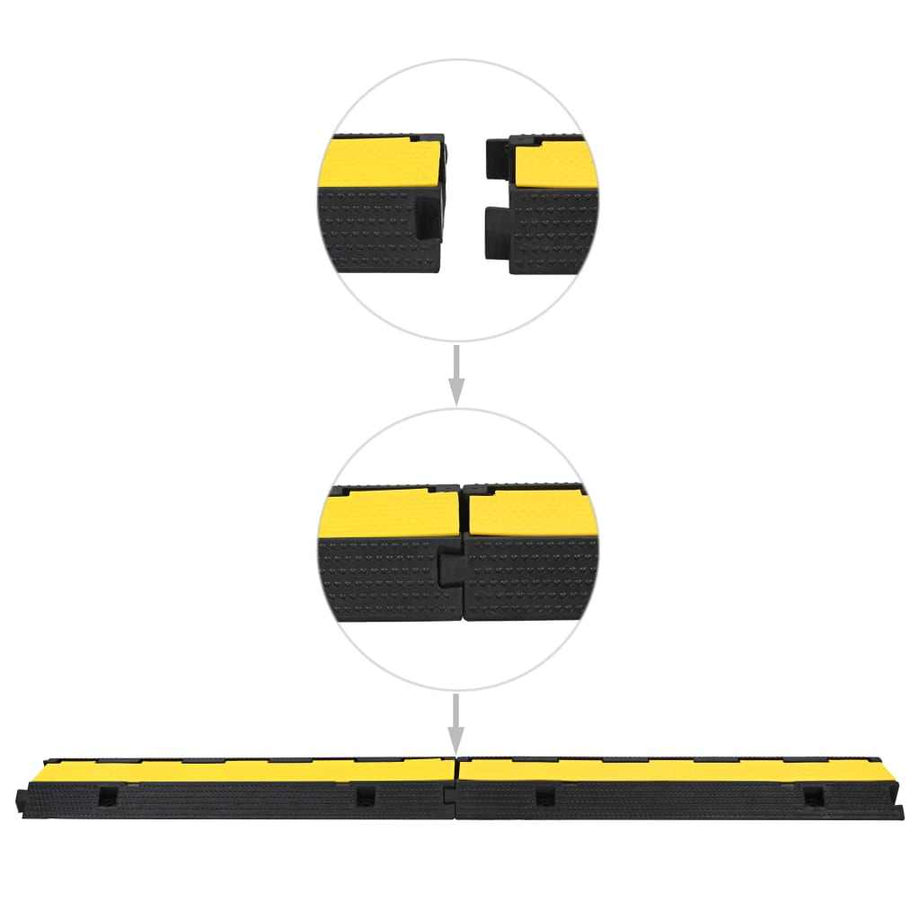 Kabelbeschermer drempel 1 tunnel 100 cm rubber - 2 stuks - afbeelding 4