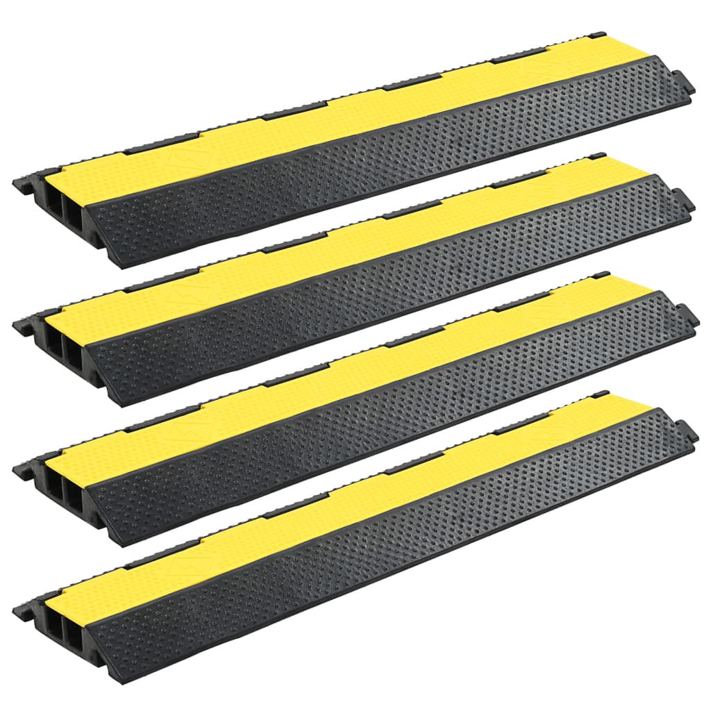 Kabelbeschermer drempel 2 tunnels 101,5 cm rubber - 4 stuks