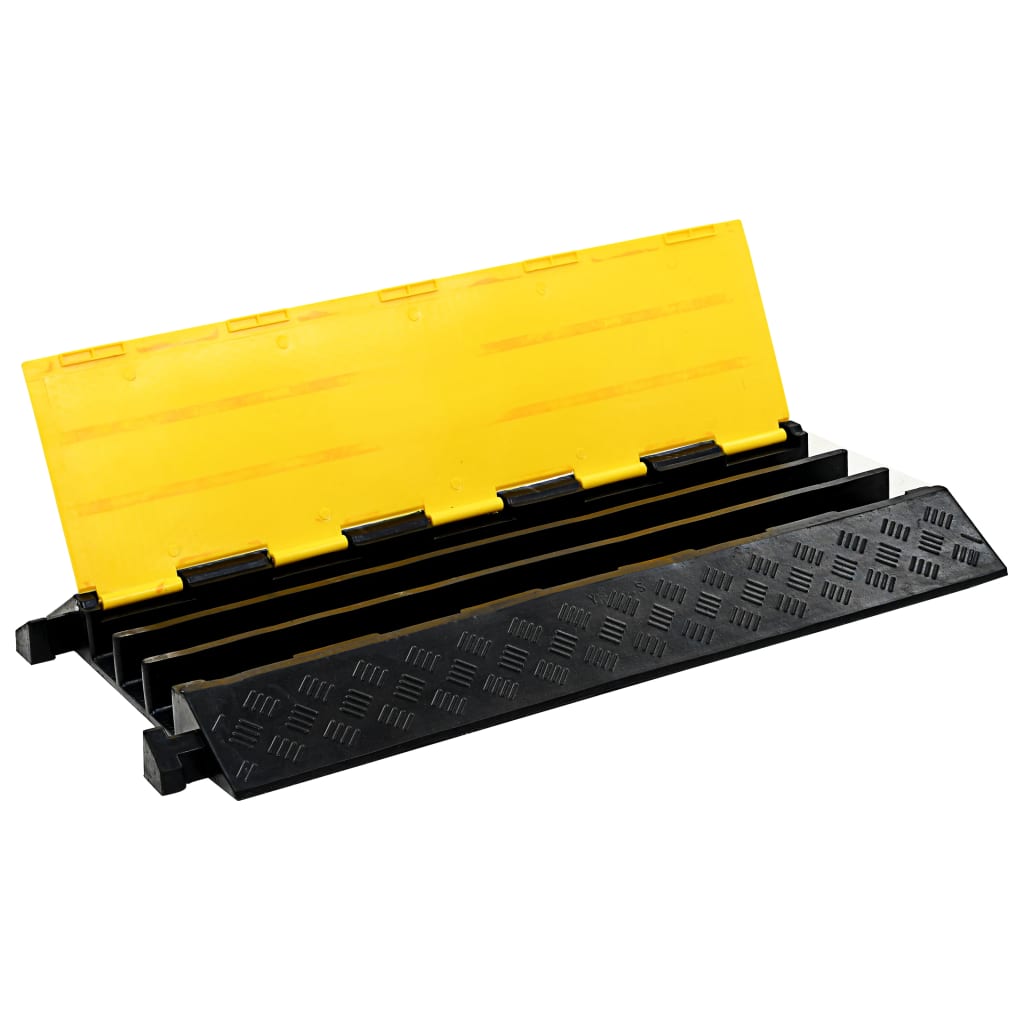 Kabelbeschermer drempel 3 tunnels 93 cm rubber - afbeelding 3