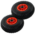 Steekwagenwielen 3.00-4 245 x 82 mm rubber zwart/rood