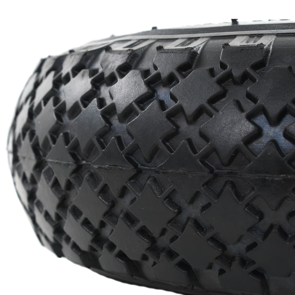 Steekwagenwielen 3.00-4 245 x 82 mm rubber zwart/rood