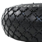 Steekwagenwielen 3.00-4 245 x 82 mm rubber zwart/rood