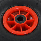 Steekwagenwielen 3.00-4 245 x 82 mm rubber zwart/rood