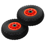 Massieve steekwagenwielen 3.00-4 260 x 85 mm zwart/rood
