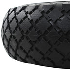 Massieve steekwagenwielen 3.00-4 260 x 85 mm zwart/rood