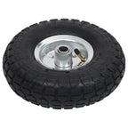 Steekwagenwielen 4.10/3.50-4 260 x 83 mm rubber zwart/zilver