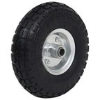 Steekwagenwielen 4.10/3.50-4 260 x 83 mm rubber zwart/zilver