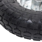 Steekwagenwielen 4.10/3.50-4 260 x 83 mm rubber zwart/zilver