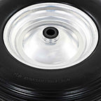 Massief kruiwagenwiel 4.00-8 390 mm zwart/zilver