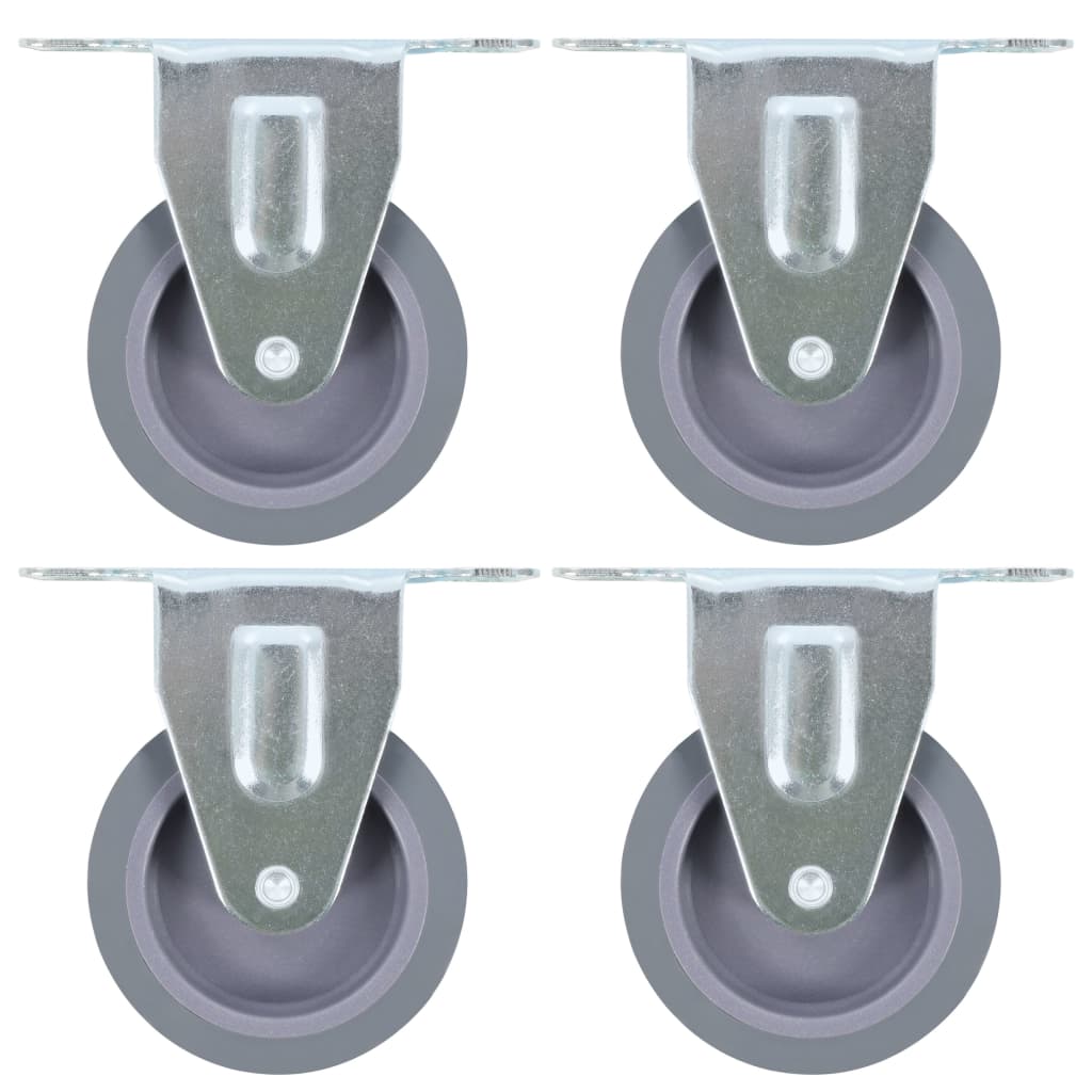 Vaste wielen 75 mm grijs