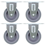 Vaste wielen 75 mm grijs