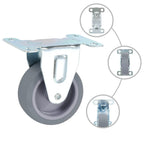 Vaste wielen 75 mm grijs
