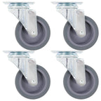Universele zwenkwielen 75 mm grijs
