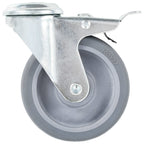 Zwenkwielen combinatie set 100 mm grijs