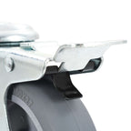 Zwenkwielen combinatie set 100 mm grijs