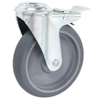 Zwenkwielen combinatie set 125 mm grijs