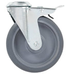 Zwenkwielen combinatie set 125 mm grijs