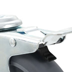 Zwenkwielen combinatie set 125 mm grijs