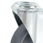 Zwenkwielen combinatie set 125 mm grijs