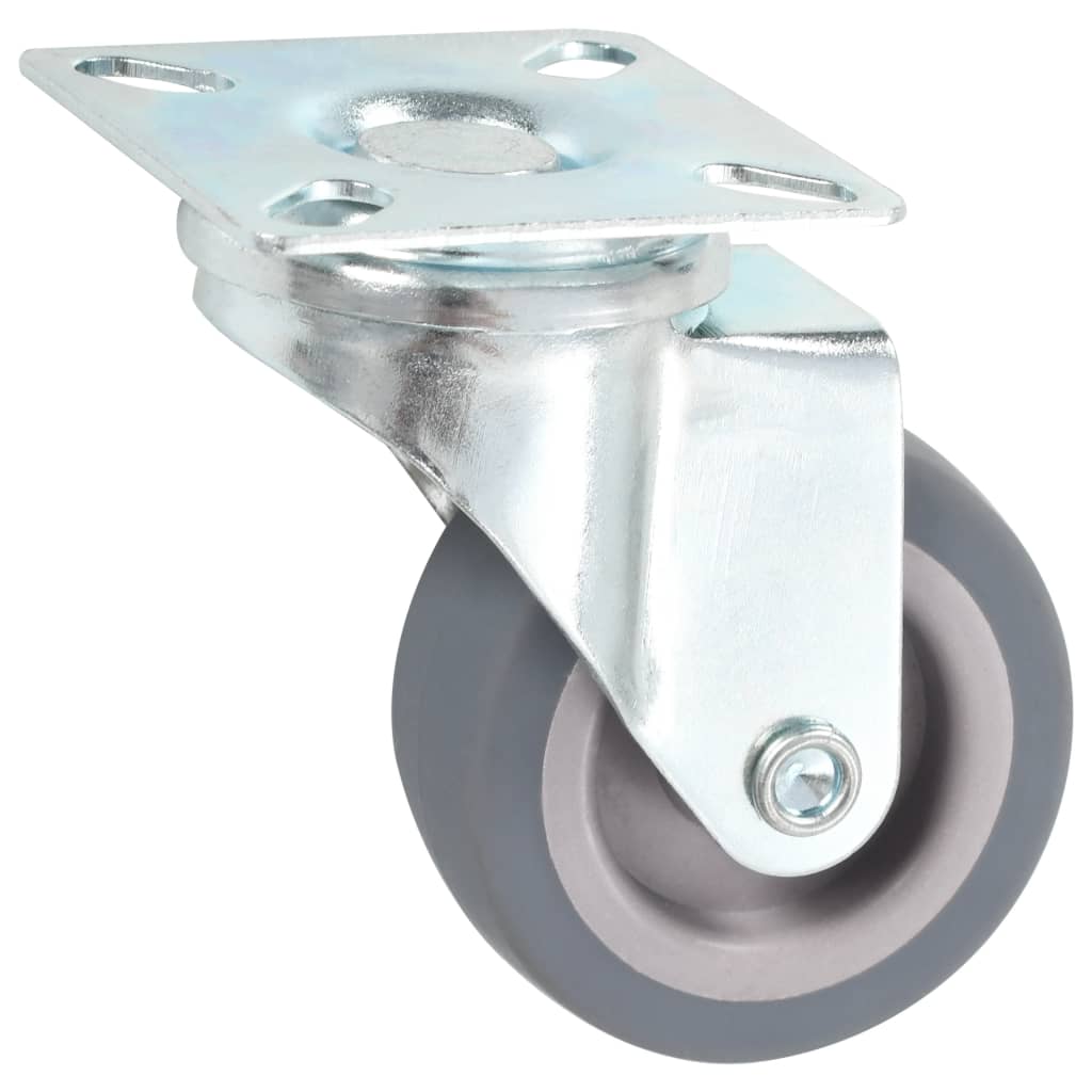 Zwenkwielen met montageplaat 50 mm grijs grootverpakking