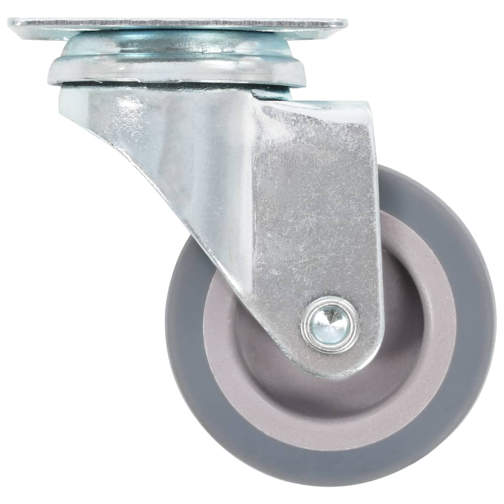 Zwenkwielen met montageplaat 50 mm grijs grootverpakking