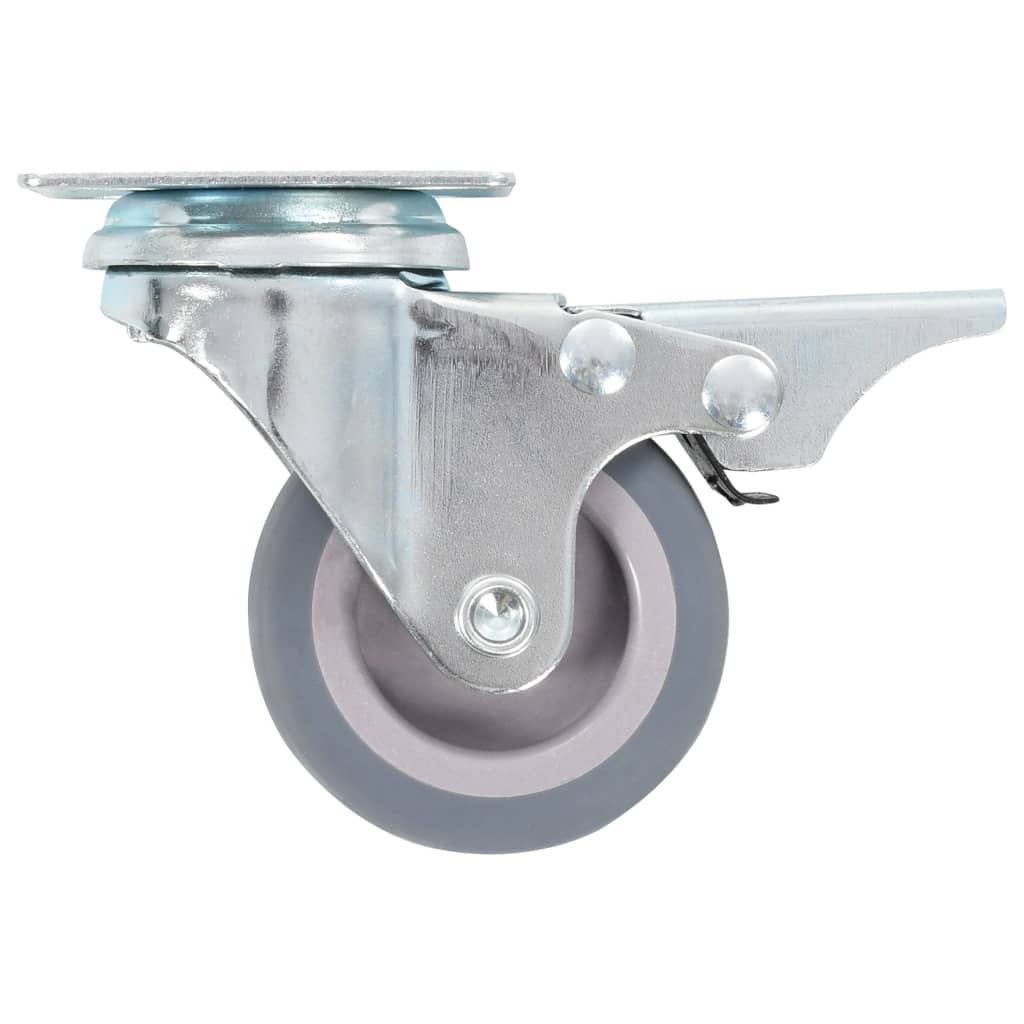 Zwenkwielen combinatie set 50 mm grijs