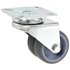 Dubbele zwenkwielen combinatie set 50 mm grijs