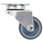 Dubbele zwenkwielen combinatie set 50 mm grijs