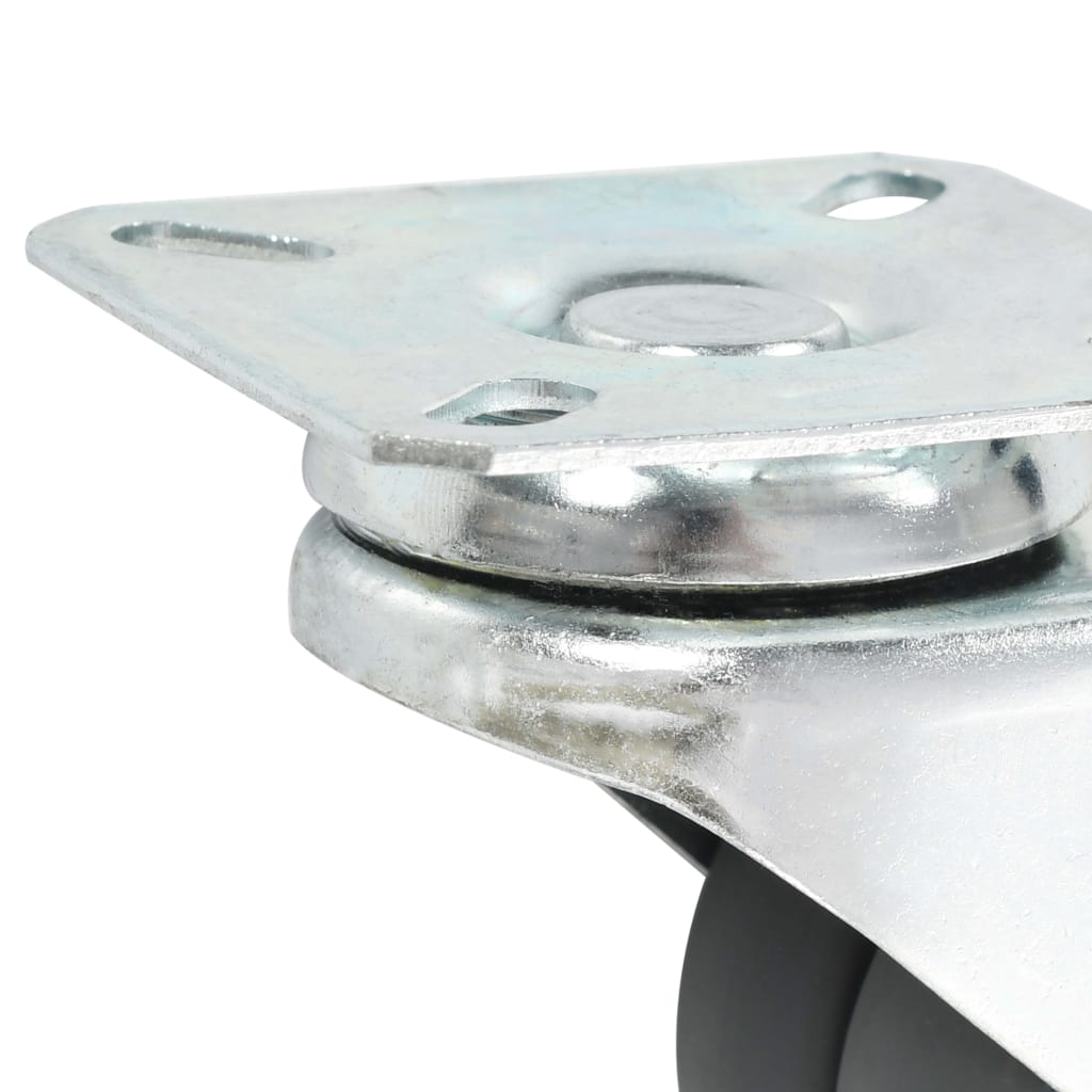 Dubbele zwenkwielen combinatie set 50 mm grijs