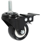 Zwenkwielen met remmen 50 mm zwart