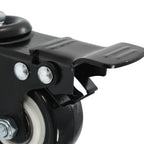 Zwenkwielen met remmen 50 mm zwart