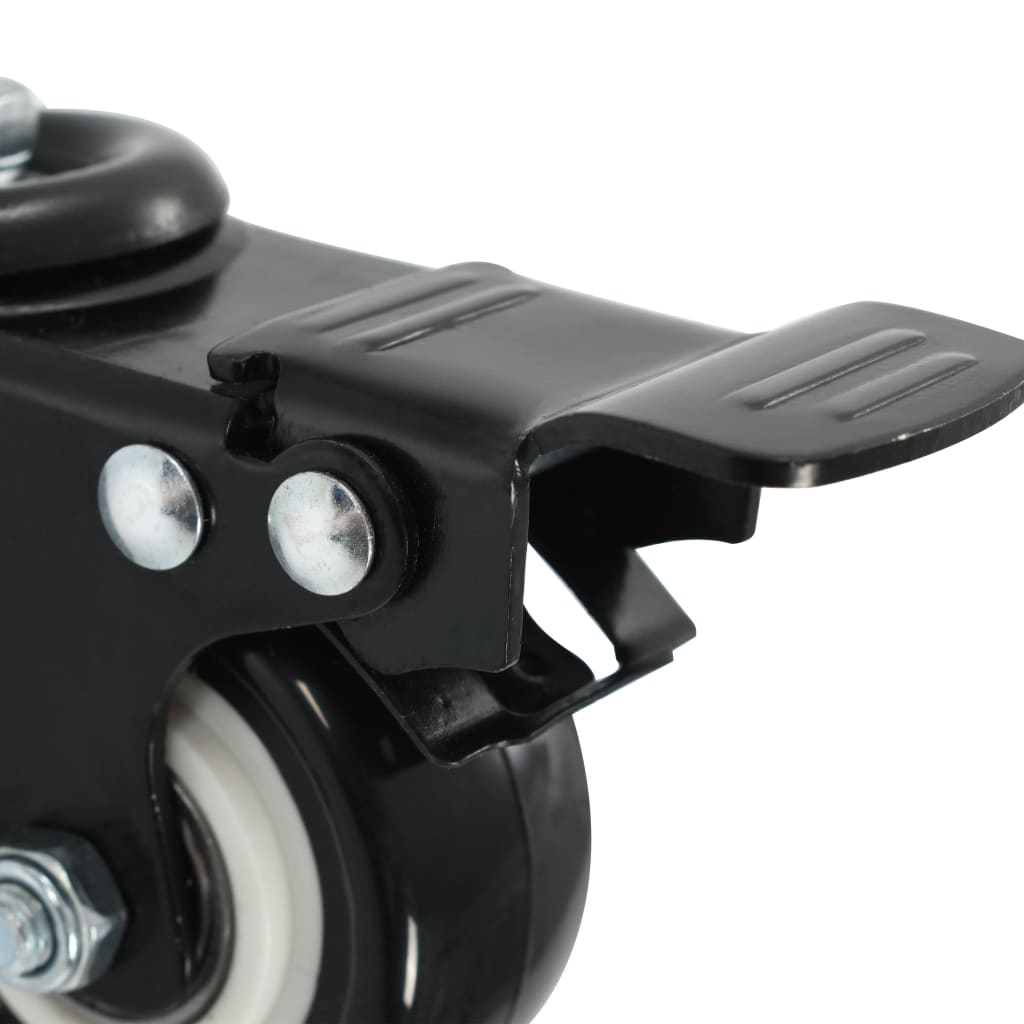 Zwenkwielen met remmen 50 mm zwart