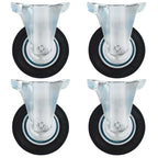 Vaste wielen 100 mm zwart