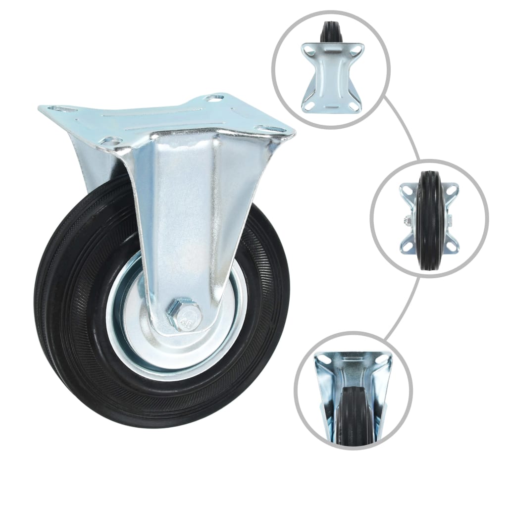Vaste wielen 125 mm zwart